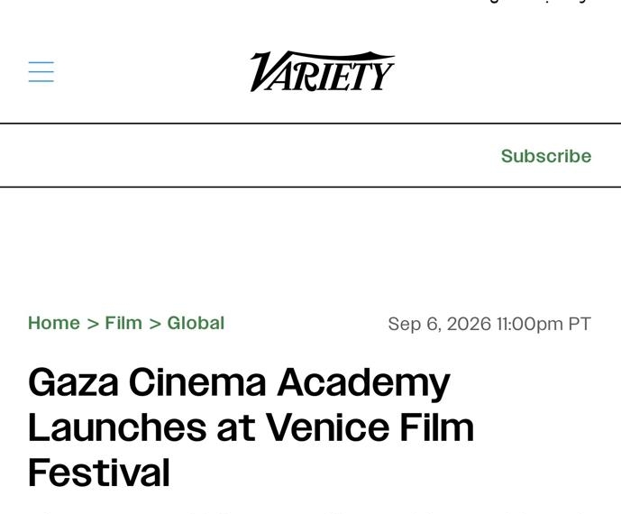 Gaza Cinema Academy Launches at Venice Film Festival