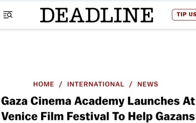 Gaza Cinema Academy Launches At Venice Film Festival To Help Gazans Tell Their Own Stories